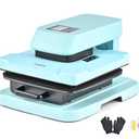CREWORKS Auto Heat Press Machine for T Shirts, Smart 15x15 Inch T Shirt Press Machine with Auto Press Release, Professional Digital Automatic Heat Press Sublimation Fast Even Tshirt Printing Machine