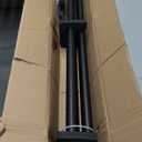 2 Pack Heavy Duty 1 Inch Diameter Single Curtain Rods 72-144 Adjustable Window Curtain Rod with Aluminum Alloy Cylindrical Cap Finials, Wall Mount and Ceiling Mount, Matte Black