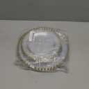 PLASTICPRO 32 Piece Combo Plastic Dinner Plates Disposable Plastic Fancy Heavy Duty Party Dishes 7 inch and 10 inch, Clear and Gold Beaded