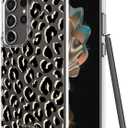 Kate Spade New York Samsung Galaxy S24 Ultra Case, Compatible with Wireless Charging - City Leopard Black