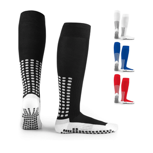 LUX Anti Slip Soccer Knee Socks,Non Slip Football/Basketball/Hockey Sports Grip Socks