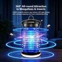 LUOJIBIE Bug Zapper Outdoor, Electric Mosquito Killer Fly Trap with UV/LED Light, 4200V High Voltage Waterproof Flying Insect Zapper for Backyard Patio, Indoor Mosquito Zapper for Home Garage