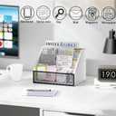 Mail Organizer Countertop,Wooden Mail Holder,4 Slot Letter Holder for Desktop,Vintage Desk Orgaizer for Fill,Bill (White)