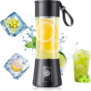 12 Oz Cordless Personal Size Portable Blender - Blender for Smoothies with BPA Free Traveling Juice Cup, 6 Blades for Powerful Blending, Suit for Sports/Home