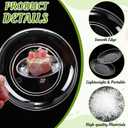 Zopeal 150 Pcs 5 Inch Plastic Dessert Plates Bulk Disposable Small Clear Appetizer Round Wedding Cake Plates Heavy Duty for Dinner Party BBQ Picnic Travel Event Birthday Supply