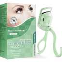 Heated Eyelash Curler Fast Heat Up in 5s - Rechargeable Electric Eyelash Curler for 24H Long Lasting Curls - Safe Anti-Burn Lash Curler Quick Natural Curling Lashes (Green)