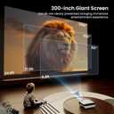 HAPPRUN Native 1080P Projector, Bluetooth Home Theater Movie Projector with Built-in Speaker, Compatible with Smartphone, HDMI, Fire Stick, PS5, Indoor & Outdoor Use -With Google TV System