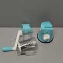 Round Mandoline Drum Slicer Rotary Cheese Grater Veggie Slicer Vegetable Carrot Shredder Nut Chopper Blue