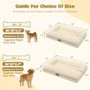 Orthopedic Dog Bed for Large Dog Noodle Cover Egg-Foam Dog Cat Bed Large Pet Sofa with Removable Cover Washable Waterproof Pet Couch Beds (White, 36.0" L x 27.0" W x 6.7" Th)