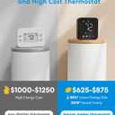 meross Smart Thermostat for Home, WiFi Thermostat Works with Matter, Alexa, Apple Home, Google Assistant, App & Voice Control, 7x24h Scheduling, Energy Saving, C-Wire Required