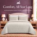 Queen Quilt Bedding Set | Lightweight Summer Bedspread 3 Pc