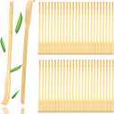 Bamboo Back Scratcher 50Pcs, 16.5" Long Handle Traditional Polished Thick Body Massage for Elderly Men Women Adults, Christmas Stocking Stuffers Bulk Party Game Prizes for Adults, Family Nursing Gifts