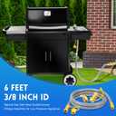 GasSaf 6FT 3/8" ID Natural Gas Hose, Natural Gas Grill Hose with Quick Connect Fitting Suitable for Weber Grills, Blackstone Griddles, Generator, Patio Heater - CSA Certified