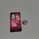 Hocase for Galaxy S25 Ultra Case, Shockproof Heavy Duty Hard Plastic+Soft Silicone Rubber Bumper Hybrid Dual-Layer Protective Case for Samsung Galaxy S25 Ultra 6.9" 2025 - Royal Purple Flowers