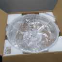 STERREN RGB Ceiling Fans with Lights, 20'' Smart LED Ceiling Fan with Remote/APP Control, Modern Low Profile Bladeless Chandelier Fan, Dimmable White Fandelier for Bedroom, Living Room, Kitchen 