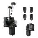 0.4MM P1S Complete Hotend Kit with Extra Nozzle Tips (0.2mm 0.4mm 0.6mm 0.8mm), Full Hardened Steel Nozzle Assembly for Bambu Lab P1S/P1P 3D Printer, Extruder Hotend Print Head Replacement