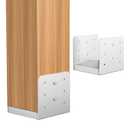 SPACEEUP 6x6 Post Base 2 Pcs, Inner Size 5.6"x5.6" Deck Post Base, Stainless Steel Post Anchor Fit Wood Post Brackets for Decking Porch Railing Support