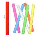 2 x Unjoo Clear Plastic Ruler 12 Inch Straight Rulers, Assorted Colors (8 Pack)