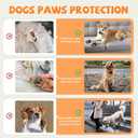 Dog Shoes for Large Small Medium Dogs, Anti-Slip Dog Booties & Paw Protectors for Outdoor, Waterproof Dog Boots for Hiking Hardwood Floor Winter Snow with Reflective Straps, Size 8