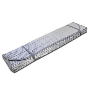 Standard Chrome Double Bubble Folding Accordion Auto Shade Plus 2 Piece Sun Shade, 61x28"