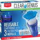 Reusable Cartridge with 3 Filter Pod Refills (SU-31) | Replacement Water Filter Cartridge Compatible with Brita, Pur & Clear Genius Pitchers | Long-Lasting Water Filter Cartridge Replacement