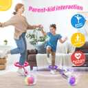 Flooyes Skip Ball for Kids, Ankle Skip Ball Toy with Counter, Timer and Cal Calculator, Girl Birthday Gifts for Age 6 7 8 9 10+, Rechargeable Colorful Flash Wheel Skip Ball for Girls