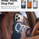 TORRAS Q3 VegSkin for iPhone 17 Pro Max Case Leather, 360 Spin Magnetic Stand, Fit for MagSafe, Camera Control, Shockproof Premium Organic Silicone Leather Phone Case for iPhone 17 Pro Max, Deep Blue