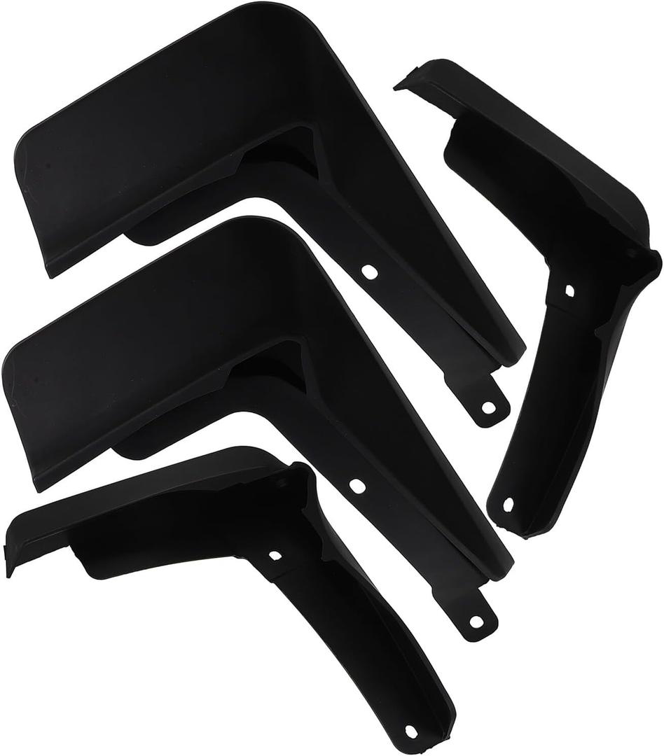 4Pcs Rubber Mudguard Mudflaps for Pickup Trucks Front and Rear Set Weatherproof Plastic Splash Guards Easy Installation Compatible with Vehicle Wheels