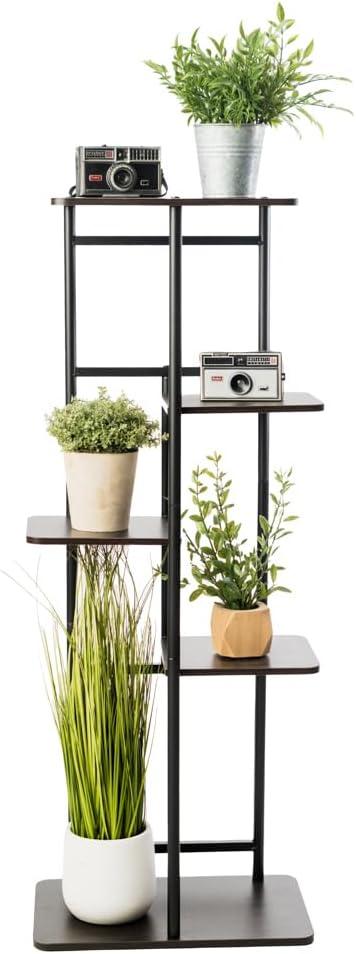 Samma Modern Plant Stand for Indoor Plants - 5 Tier Indoor Plant Holder with Shelves for Plants, Flower Shelf, and Storage - Ideal Living Room Decor - Plant Stand Indoor