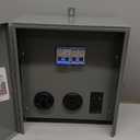 Rv Power Outlet Box with Breaker, Temporary Rv Electrical Panel with 20 30 50 Amp Receptacle, Lockable Metal Enclosure Weatherproof RV Power Box for RV,Camper,Travel Trailer