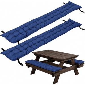 2pcs Picnic Table Bench Cushions, 72 x 10 x 3 Inch Outdoor Bench Seat Cushions with Ties, Tufted Patio Bench Pads for Picnic Table, Garden, Porch, Patio and Backyard Seating