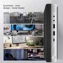 HP EliteDesk 705 G4 Mini Desktop Business PC with 27" FHD Monitor, AMD Ryzen 5 Pro 2400GE, 8GB RAM, 256GB SSD, WiFi, Bluetooth, Windows 11 Pro