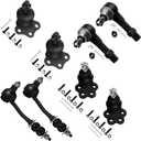 SCITOO 8pcs Front Suspension Kit Outer Tie Rod End fit 1997-1999 for Dodge Dakota 1999 for Dodge for Durango Upper Lower Ball Joint Sway Bar Link