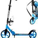 Scooter for Kids Ages 6+, Teens & Adults, Max Load 240 LBS, Foldable Kick Scooter with 8-inch Big Wheels, Kickstand, 3 Adjustable Levels, Rear Brake,