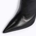 anteikira Women's Fashion Pointed Toe Clear Heel Over the Knee Boots Slouch High Heel Side Zipper Tall Boots for Women Size 5.5-12US