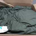 Bedsure Queen Comforter Set Olive Green - Bed in a Bag Queen Size Bedding 7 Pieces, GentleSoft™ Pintuck Bed Set Gift for Family, Pinch Pleat All Season Comforter with Sheets, Pillowcases & Shams