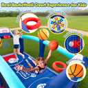 Bounce House for Big Kids 8-12, Extra Large 16FT 13FT Basketball Castle | Inflatable Bouncy House with Slide & Hoops & Jump Area, for Outdoor Backyard Sports Teens Birthday Party, 680W GFCI Blower