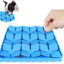 Snuffle Mat for Dogs,Silicone Interactive Dog Mat No Hurt for Dog's Nose for Smell Training and Slow Eating,Encourages Natural Foraging Skills and Stress Relief for Dog Mental Stimulation Toys (S-8"X8")