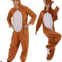 EraSpooky Christmas Reindeer Adult Costume Unisex Deer Animal Onesie Party Jumpsuit (Medium)