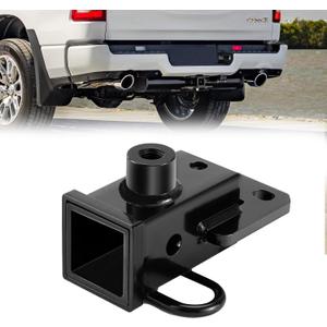 FieryRed 2" Hitch Receiver Compatible with 2019-2024 Dodge Ram 1500 Newbody, Class 3 Rear Trailer Tow Hitch with Bolts, Anti-Rust Gloss Powder Coat, Black