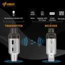 Sondery UHF Wireless XLR Transmitter and Receiver Rechargeable 7 Channels for Dynamic Moving Coil Microphones