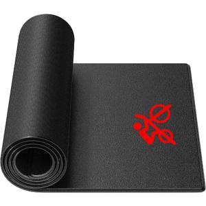 Bike Trainer Mat Compatible with Peloton Bike, for Treadmill & Row, THK 6mm, Under Mat Protect Hardwood Floor Carpet, Trainer Accessory for Indoor Stationary Exercise Bicycle (24x48")
