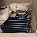 MUZIK 5 Tier Industrial Wall Mount Iron Pipe Shelf, 3/4 Inches Malleable Cast Iron Pipe Wall Mount Bookshelf Shelving Unit, DIY Open Bookshelf, Shelf Shelves, 2 Pack 52 Inch Tall