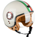 BEON Half Face Retro Vintage Motorcycle Helmet with Anti-Scratch Visor for Adults Moped Vespa, DOT & ECE Approved (X-Large, Beige)