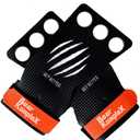 Bear KompleX 2-3 Hole Carbon Hand Grips for Weight Lifting, Cross Training and Gymnastics, Durable Workout Grips with Wrist Wraps, Comfortable Lifting Straps & Workout For Gymnastic Bars (Medium)