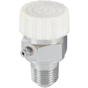 HYDRO MASTER 1/8" Air Vent for Hot Water Heating System, Metal and Plastic, Chrome Plated