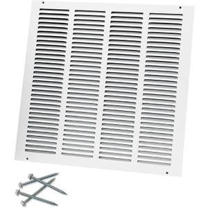Howeall 16"W x 16"H [Duct Opening Size] Steel Return Air Grille, Air Return Vent Cover for Ceiling and Sidewall - HVAC Air Vent Covers - [Outer Dimensions: 17.75"W x 17.75"H]