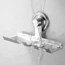 DELITON Razor Holder for Shower Wall, Heavy-Duty Suction Cup Hooks for Razor, Towel, Loofah, Removable Damage-Free Stainless Steel Shaver Holder Inside Shower