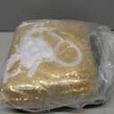 VitalCozy 4 Panels Backdrop Curtains 2 Pcs 4 x 10 ft Sequin Glitter 2 Pcs 7 x 10 ft Chiffon Photo Background Curtains for Graduation Wedding Birthday Party Decorations(Black, Gold)