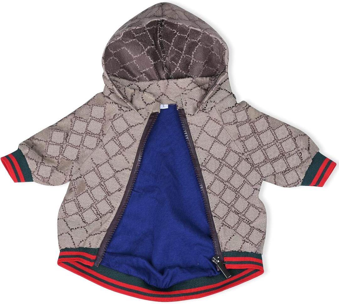 Dog Hoodie Classic Designer Puppy Coat Luxury Puppy Clothing Warm Pet Dog Coat Zipper Design Easy On/Off Teddy Clothing Chihuahua Clothes French Bulldog Clothes 3XL (XXX-Large) Dog Hoodie Classic Designer Puppy Coat Luxury Puppy Clothing Warm Pet Dog Coat Zipper Design Easy On/Off Teddy Clothing Chihuahua Clothes French Bulldog Clothes 3XL (XXX-Large)